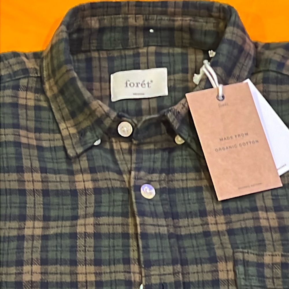NWT Foret luxury flannel shirt, medium